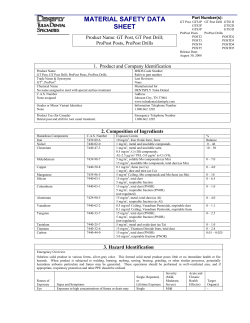 material safety data sheet