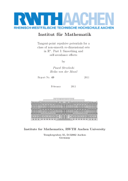 Institut f&uuml;r Mathematik - RWTH