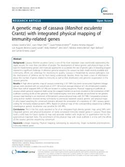 A genetic map of cassava (Manihot esculenta Crantz) with