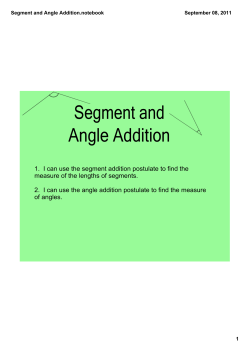 Segment and Angle Addition.notebook