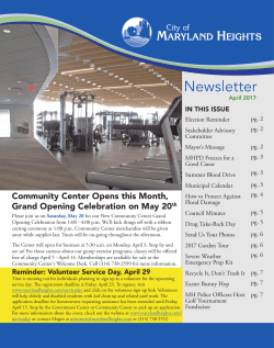 Newsletter - City of Maryland Heights