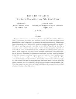 Fake It Till You Make It: Reputation, Competition