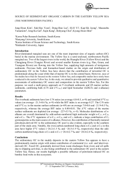 source of sedimentary organic carbon in the eastern yellow sea