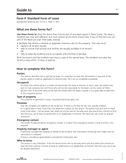 Standard Form of Lease (Form P)