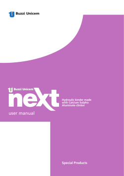 user manual - Buzzi Unicem