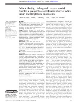 Cultural identity, clothing and common mental disorder: a
