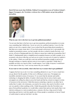 How a PhD student can get into political journalism