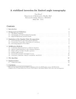 A stabilized inversion for limited angle tomography