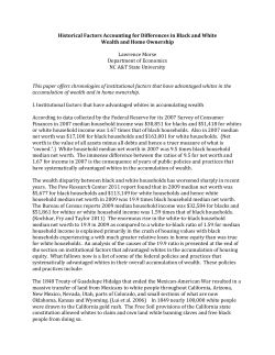 Historical Factors Accounting for Differences in Black and