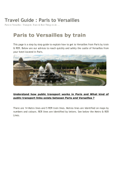 Paris to Versailles by train Travel Guide : Paris to Versailles