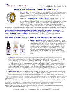 Nanosphere Delivery of Therapeutic Compounds