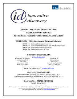 GSA Schedule - Innovative Discovery