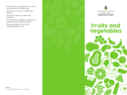 Fruits and Vegetables