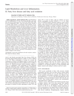 Lipid Metabolism and Liver Inflammation. II. Fatty liver disease and