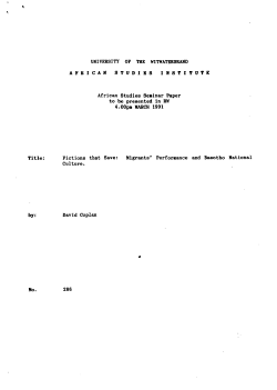 Fictions that Save: Migrants` Performance and Basot