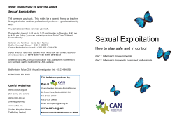Sexual Exploitation - Bedford Borough Council