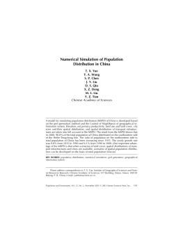 Numerical Simulation of Population Distribution in China