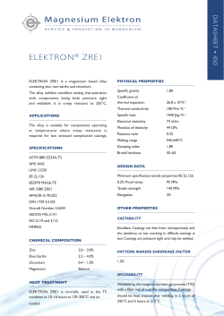 elektron&reg; zre1 - Magnesium Elektron