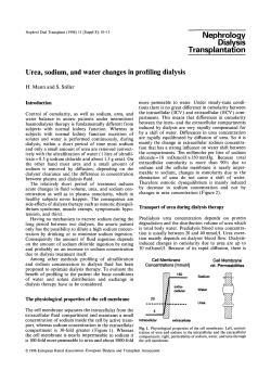 Urea, sodium, and water changes in profiling dialysis