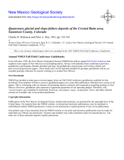 Quaternary glacial and slope-failure deposits of the Crested Butte