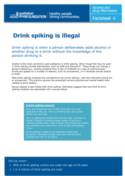 Drink spiking is illegal