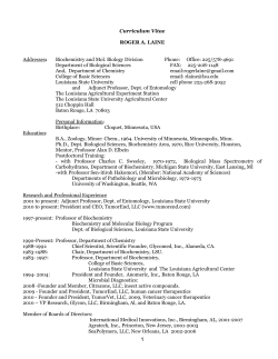 Curriculum Vitae - Louisiana State University