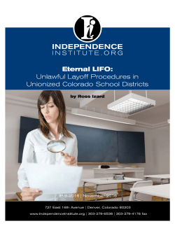 Eternal LIFO: Unlawful Layoff Procedures in Unionized Colorado