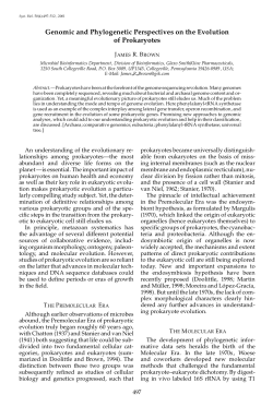 Genomic and Phylogenetic Perspectives on the