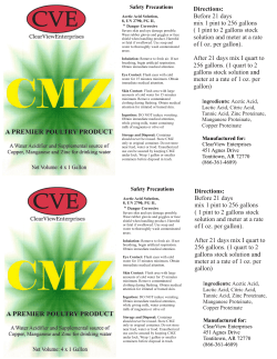 Directions: Before 21 days mix 1 pint to 256 gallons ( 1 pint to 2