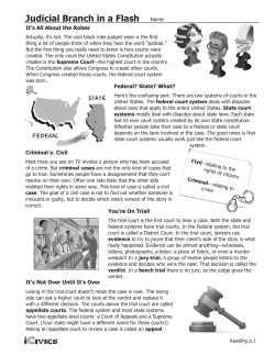 Judicial Branch in a Flash Name: