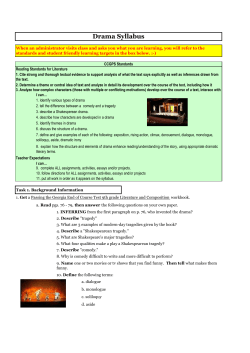2Drama syllabus