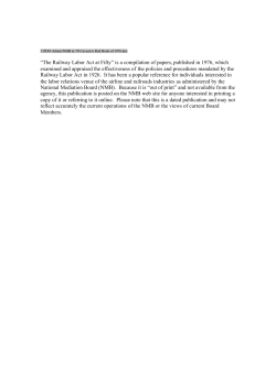 National Mediation Board (NMB) Red Book