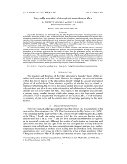 Large eddy simulation of atmospheric convection on Mars