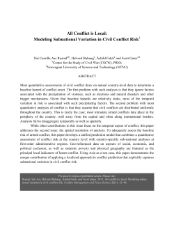 All Conflict is Local: Modeling Subnational Variation in Civil Conflict