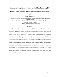 An unusual coupled mode in the tropical Pacific during 2004