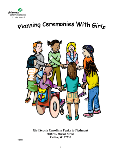 Planning Ceremonies With Girls - Girl Scouts Peaks to Piedmont