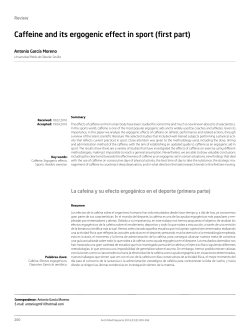 Caffeine and its ergogenic effect in sport (first part)