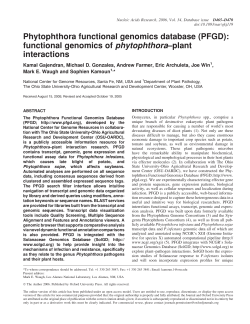 Phytophthora functional genomics database