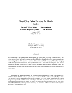 Simplifying Cyber Foraging for Mobile Devices