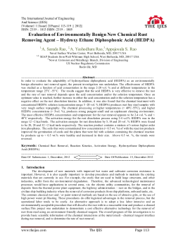 Evaluation of Environmentally Benign New Chemical Rust