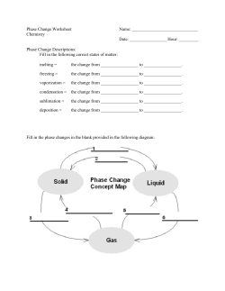Phase Changes Worksheet