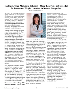 Healthy Living: Metabolic Balance&copy;