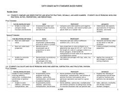 1 sixth grade math standards based rubric