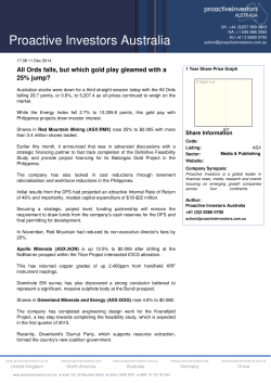 All Ords falls, but which gold play gleamed with a 25% jump?
