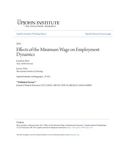 Effects of the Minimum Wage on Employment