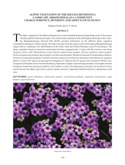 Alpine Vegetation of the Khangchendzonga