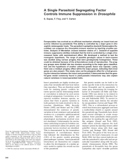 A Single Parasitoid Segregating Factor Controls Immune