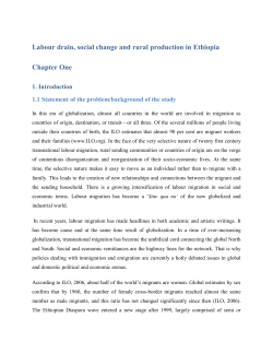 Labour drain, social change and rural production in Ethiopia