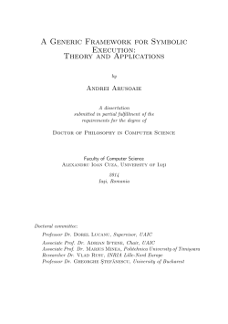 A Generic Framework for Symbolic Execution: Theory and
