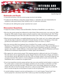 intifada and terrorist groups